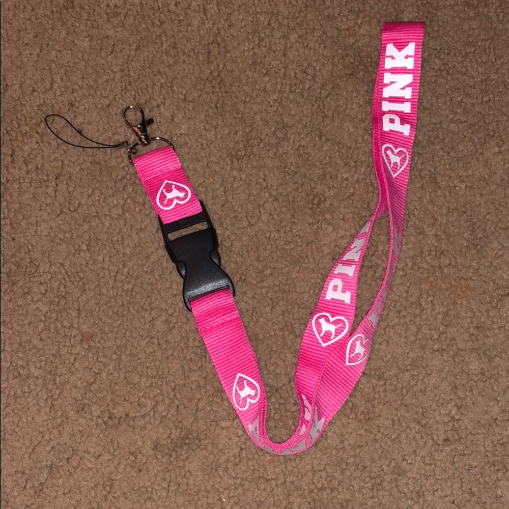 Pink lanyard